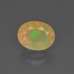 Opala multicolorido natural 0,85ct, corte oval, transparente