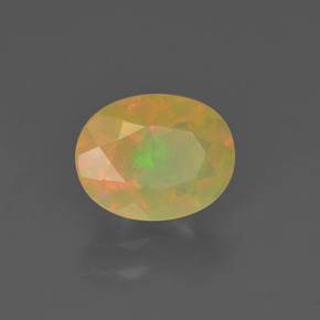 Opala multicolorido natural 0,85ct, corte oval, transparente