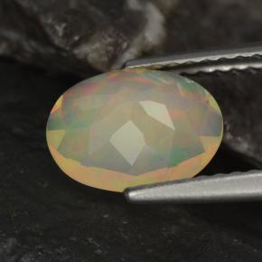 Opala multicolorido natural 0,96ct, corte oval, transparente