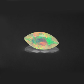 Opala multicolorido natural 0,86ct, marquise, transparente