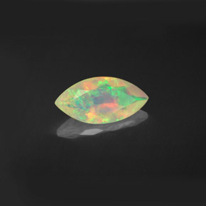 Opala multicolorido natural 0,86ct, marquise, transparente