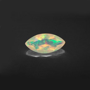 Opala multicolorido natural 0,95ct, marquise, transparente