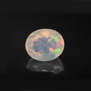 Opala multicolorido natural 2,58ct, corte oval, transparente