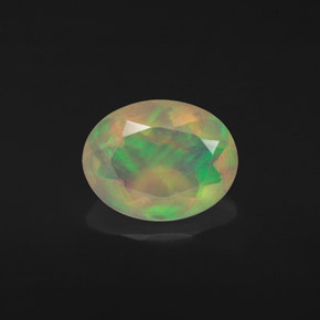 Opala multicolorido natural 1,00ct, corte oval, transparente