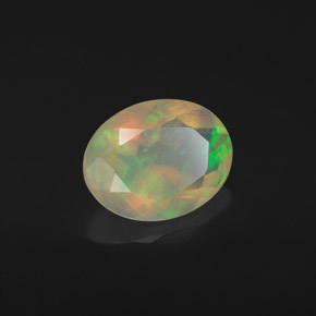 Opala multicolorido natural 1,00ct, corte oval, transparente