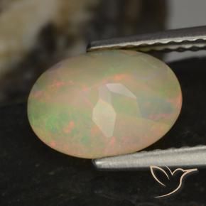 Opala Multicolorido Natural 1.14ct, oval, Translúcido