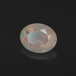 Opala multicolorido natural 1,16ct, corte oval, translúcido