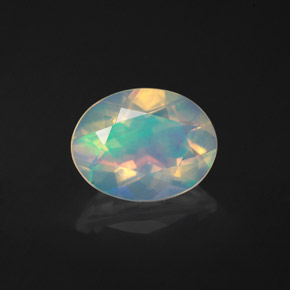 Opala multicolorido natural 1,10ct, corte oval, transparente