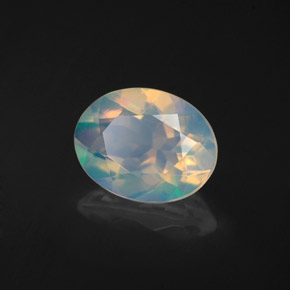 Opala multicolorido natural 1,10ct, corte oval, transparente
