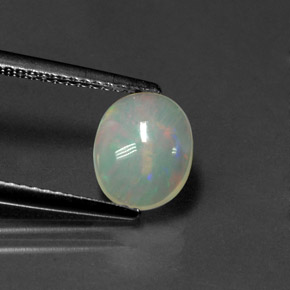 Opala multicolorido natural 0,96ct, transparente, transparente/translúcido