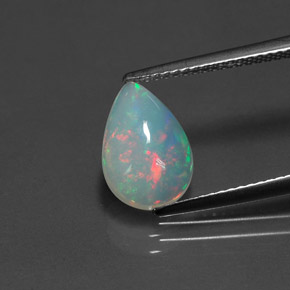 Opala multicolorido natural 1,37ct, transparente, transparente/translúcido