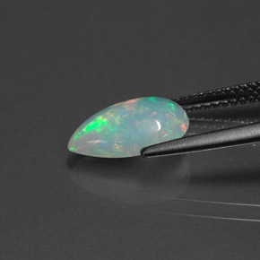 Opala multicolorido natural 1,37ct, transparente, transparente/translúcido