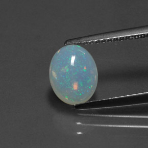 Opala multicolorido natural 1,14ct, corte oval, transparente