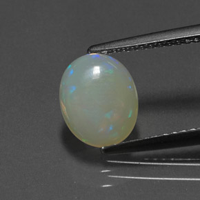 Opala multicolorido natural 0,76ct, transparente, transparente/translúcido