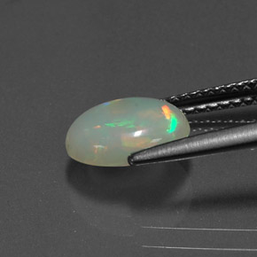 Opala multicolorido natural 0,76ct, transparente, transparente/translúcido