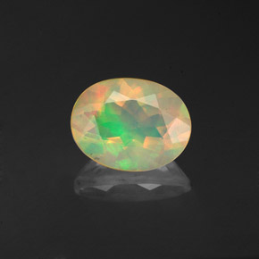 Opala multicolorido natural 1,22ct, transparente, transparente/translúcido