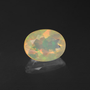 Opala multicolorido natural 1,22ct, transparente, transparente/translúcido