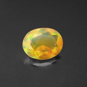 Opala multicolorido natural 1,30ct, transparente, transparente/translúcido