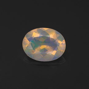 Opala multicolorido natural 0,97ct, transparente, transparente/translúcido