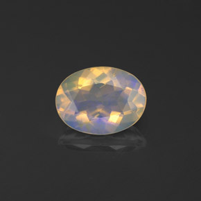 Opala multicolorido natural 0,84ct, transparente, transparente/translúcido