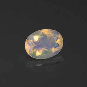 Opala multicolorido natural 0,84ct, transparente, transparente/translúcido