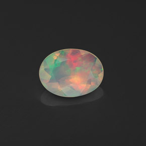 Opala multicolorido natural 0,63ct, transparente, transparente/translúcido
