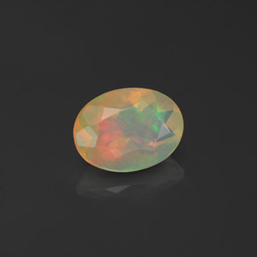 Opala multicolorido natural 0,66ct, transparente, transparente/translúcido