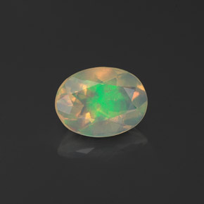 Opala multicolorido natural 0,78ct, transparente, transparente/translúcido