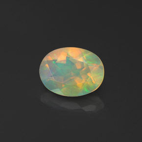 Opala multicolorido natural 0,93ct, transparente, transparente/translúcido