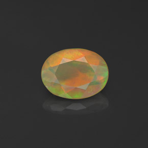 Opala multicolorido natural 0,76ct, transparente, transparente/translúcido