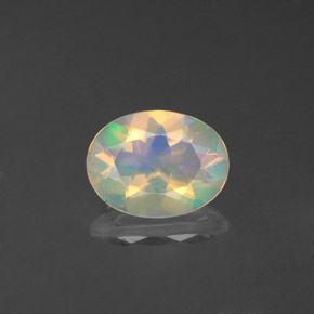 Opala multicolorido natural 0,83ct, transparente, transparente/translúcido
