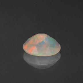 Opala multicolorido natural 0,89ct, transparente, transparente/translúcido