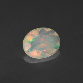 Opala multicolorido natural 0,80ct, transparente, transparente/translúcido