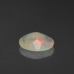 Opala multicolorido natural 0,80ct, transparente, transparente/translúcido