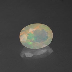 Opala multicolorido natural 0,80ct, transparente, transparente/translúcido