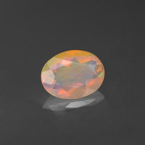 Opala multicolorido natural 0,70ct, transparente, transparente/translúcido