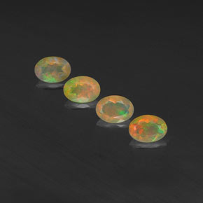 Pedras preciosas de opala multicolorido natural de  ct, transparente, transparente/translúcido