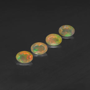 Pedras preciosas de opala multicolorido natural de  ct, transparente, transparente/translúcido