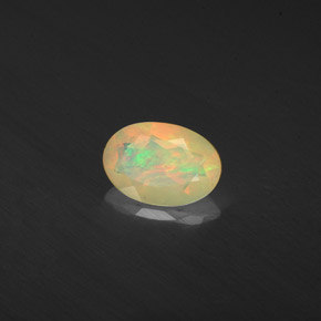 Opala multicolorido natural 0,41ct, transparente, transparente/translúcido