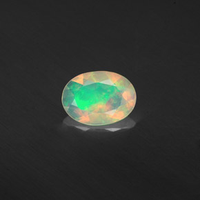 Opala multicolorido natural 0,37ct, transparente, transparente/translúcido