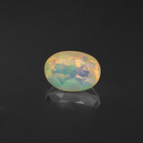 Opala multicolorido natural 0,59ct, transparente, transparente/translúcido