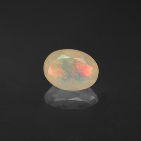 Opala multicolorido natural 0,50ct, transparente, transparente/translúcido