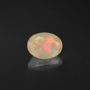 Opala multicolorido natural 0,50ct, transparente, transparente/translúcido
