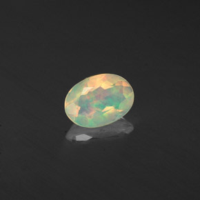 Opala multicolorido natural 0,36ct, transparente, transparente/translúcido