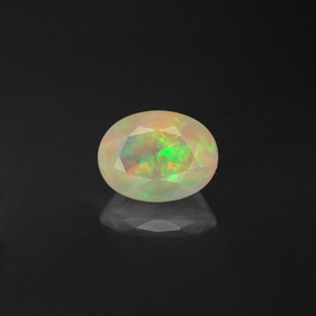 Opala multicolorido natural 0,85ct, transparente, transparente/translúcido