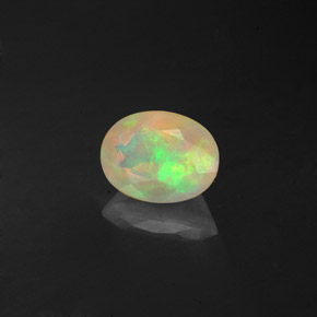Opala multicolorido natural 0,85ct, transparente, transparente/translúcido