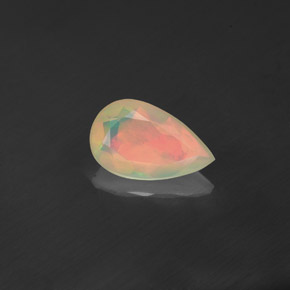 Opala multicolorido natural 0,82ct, transparente, transparente/translúcido