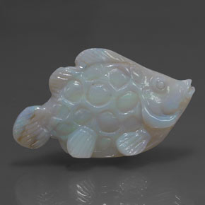 Opala multicolorido natural 23,81ct, forma extravagante, opaco