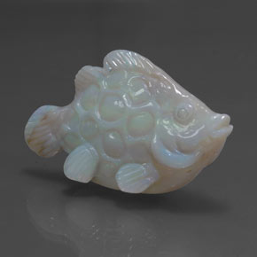 Opala multicolorido natural 23,81ct, forma extravagante, opaco