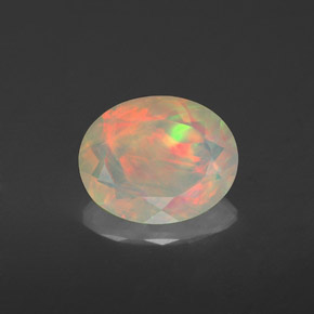 Opala multicolorido natural 1,42ct, transparente, transparente/translúcido